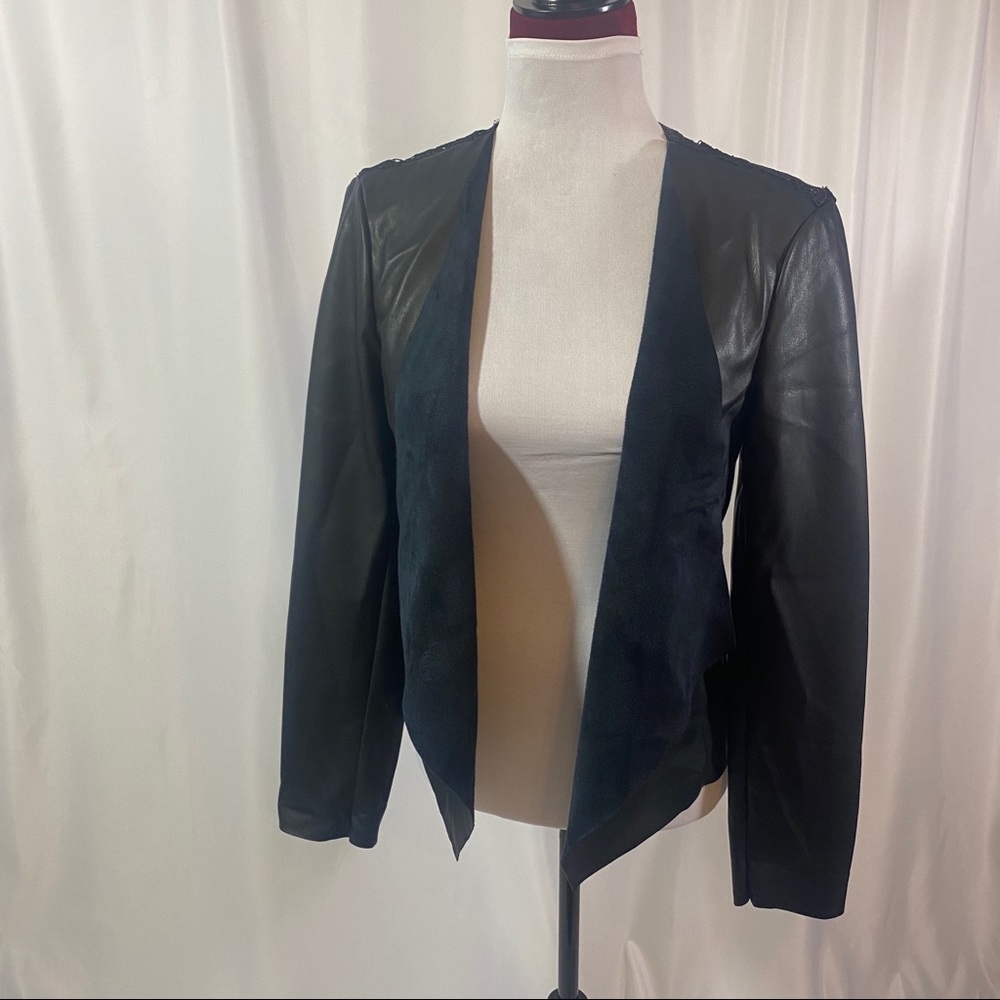 NWT Black Open Jacket w/ Lace Back by INC